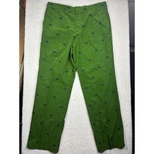 Lilly Pulitzer Via Palm Beach Corduroy Green Pant Men's Size 36 Elephants